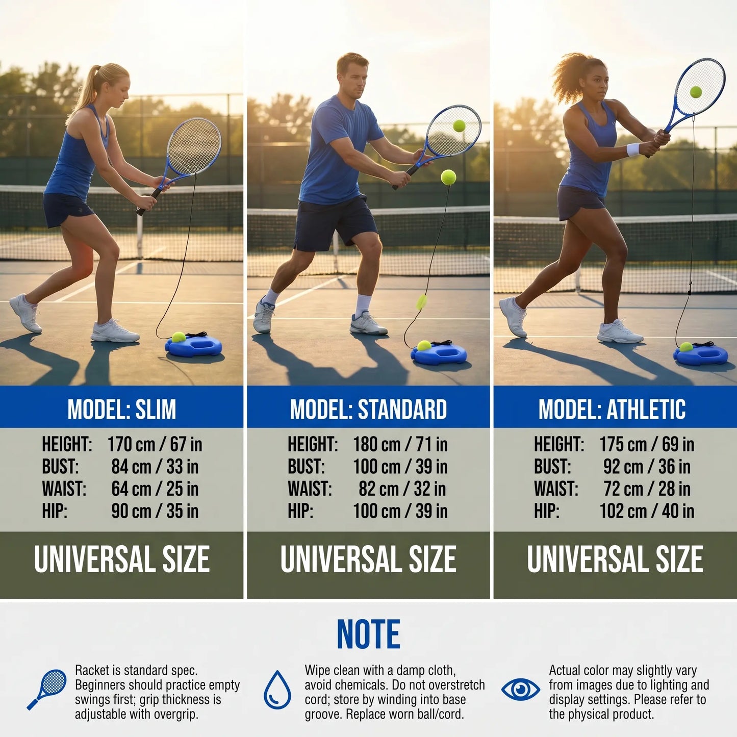 Solo Tennis Rebound Trainer Full Package Tennis Racket + Fillable Base + 2 Elastic Balls Professional Entry Training Gear for Family Daily Apartment Backyard Practice Anti-Tangle Rope