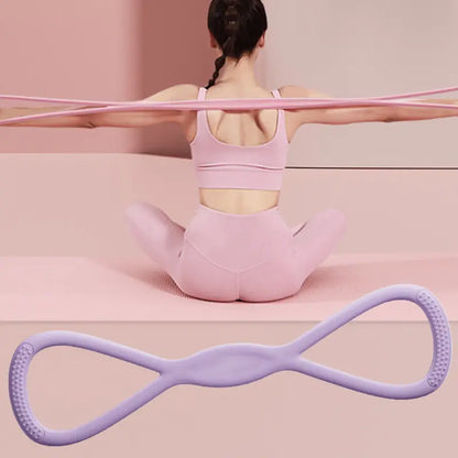 Resistance Bands Figure 8 Exercise Bands for Women 8 Shaped TPE Material for Arms Chest Expander Yoga Gym Fitness Muscle Training Summervibes